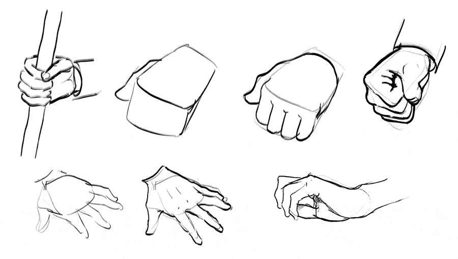 Vẽ hình bàn tay đơn giản