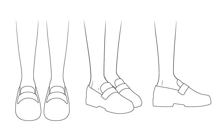 Xóa các phần của bàn chân được bao phủ bởi giày.