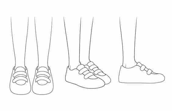 Xóa một phần của bàn chân được che bởi đôi giày
