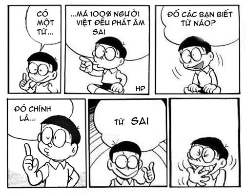 Ảnh Doraemon Chế phát âm SAI