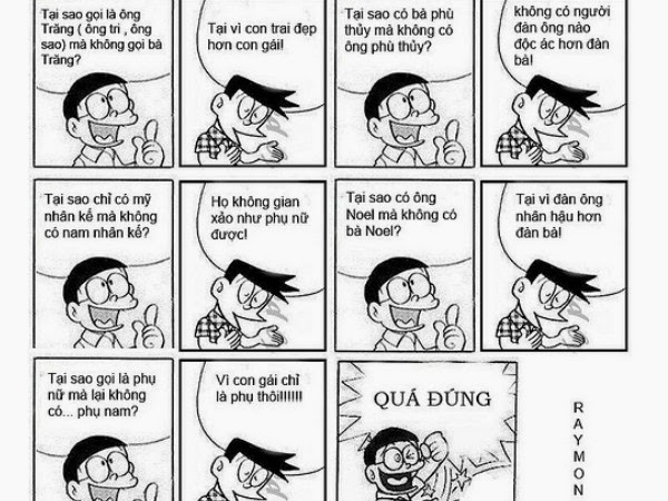 Ảnh Doraemon Chế triết lý nam nữ