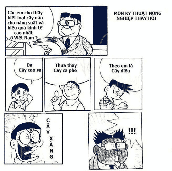 Ảnh Doraemon Chế về đi học