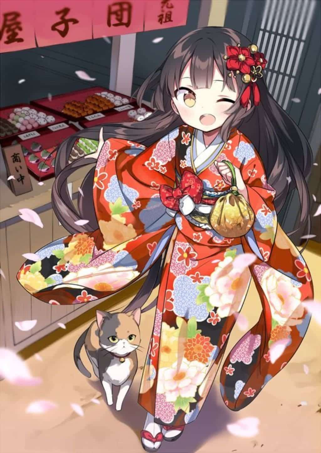 Hình Anime Cô Gái Mặc Kimono mới nhất