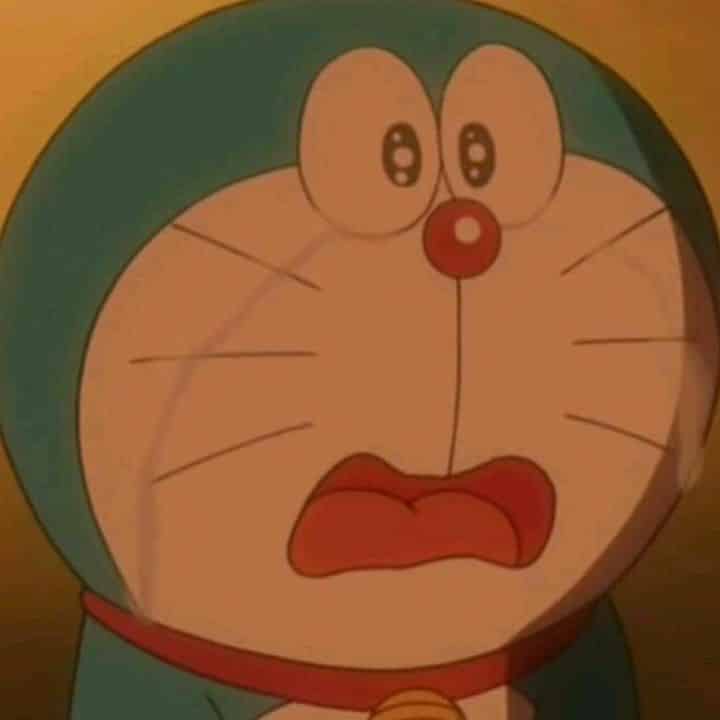 Hình Anime Doraemon buồn khóc dễ dàng thương