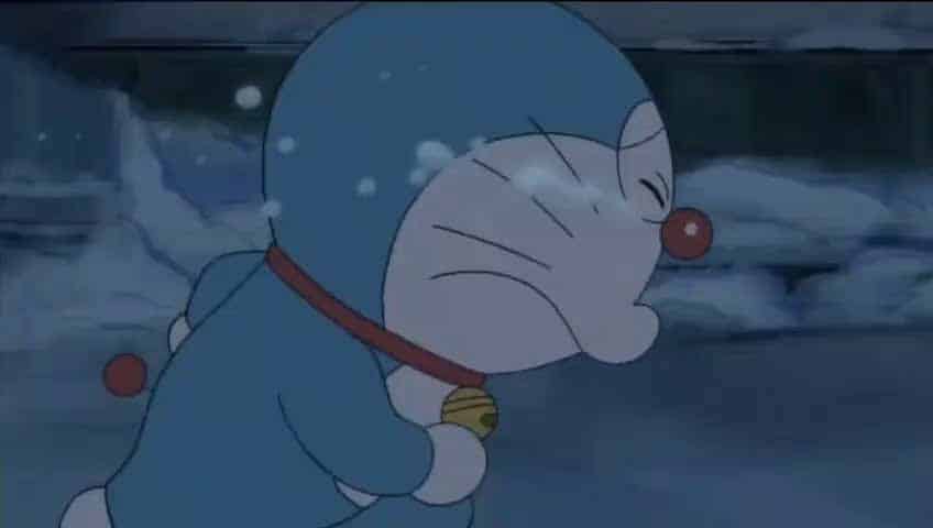 Hình Anime Doraemon buồn vỡ òa khóc