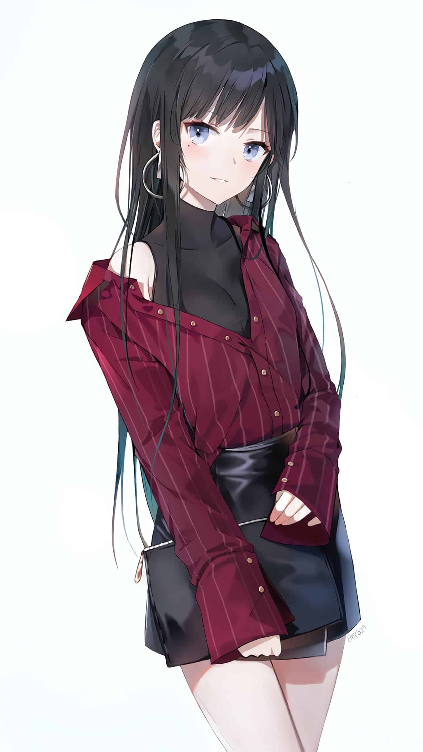 Hình Anime Girl Mặc Váy ngắn cute cá tính