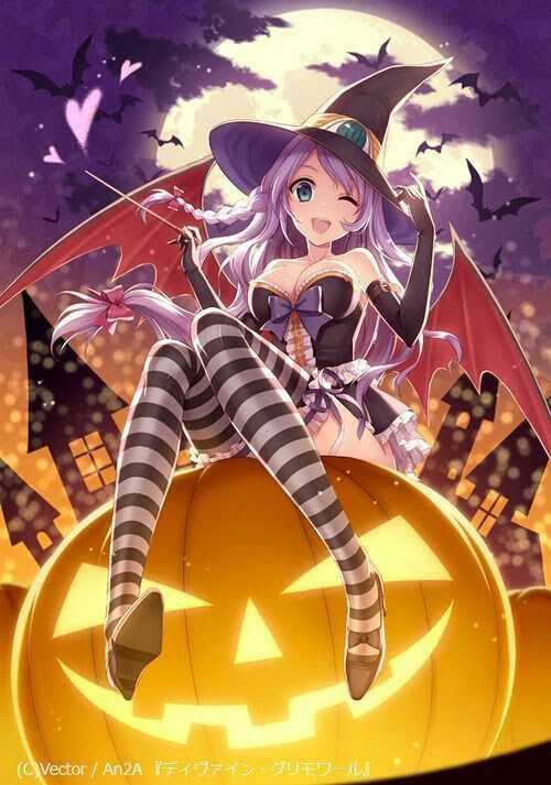 Hình Anime Halloween cô gái quyến rũ nhất