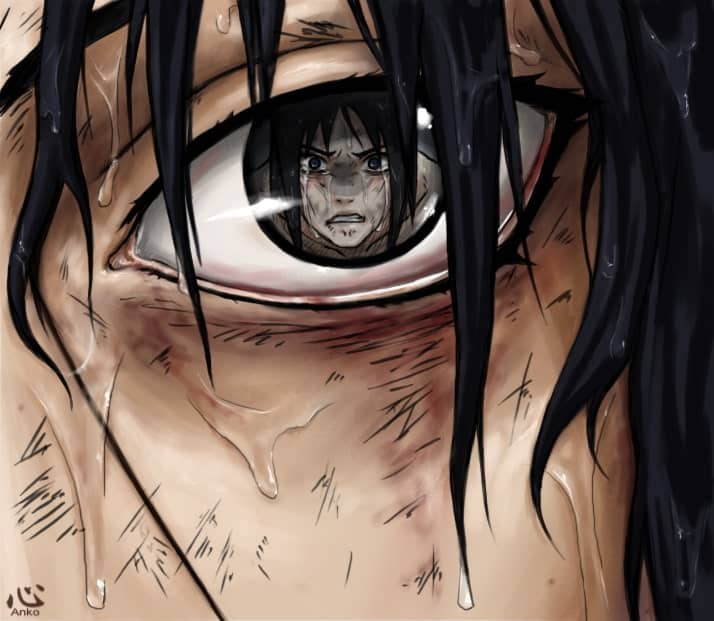Hình Anime Itachi buồn trong ánh mắt