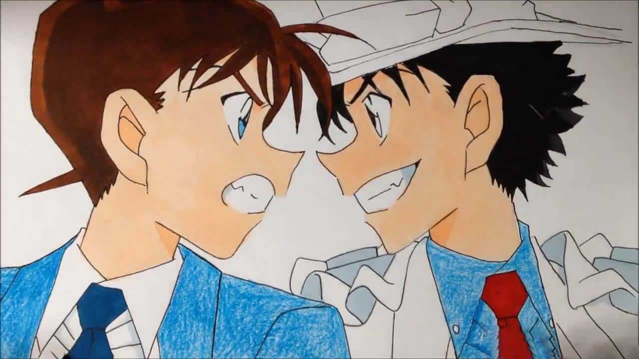 Hình Anime Kudo Shinichi và Kaito Kid ngầu