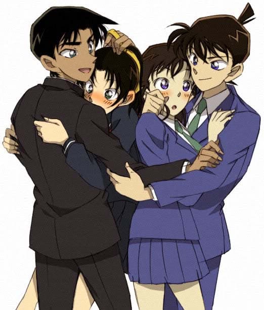 Hình Anime Kudo Shinichi và Ran cặp đôi dễ thương