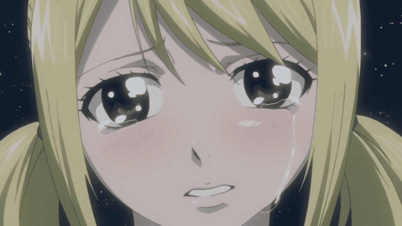 Hình Anime Lucy Fairy Tail buồn khóc đẹp nhất