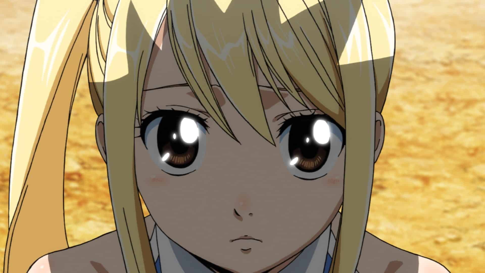 Hình Anime Lucy Fairy Tail buồn mang nhiều tâm sự