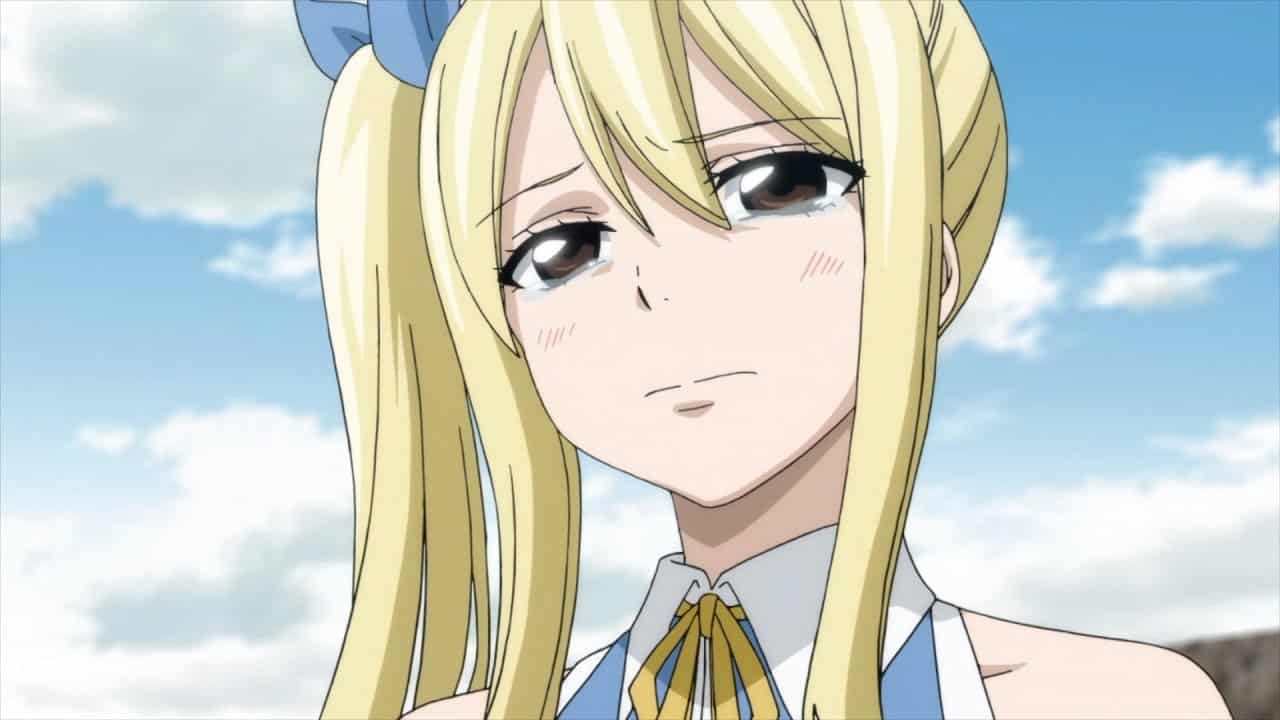 Hình Anime Lucy Fairy Tail buồn rầu rĩ