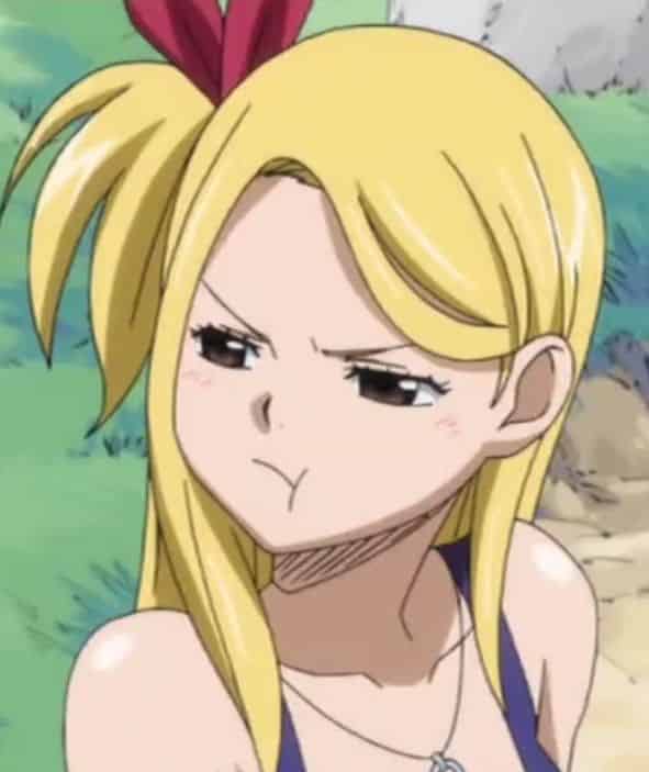 Hình Anime Lucy Fairy Tail tức giận dễ thương