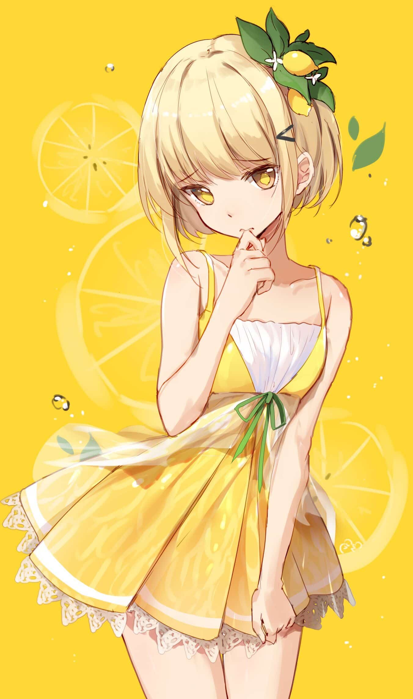 Hình Anime Màu Vàng dễ thương cute