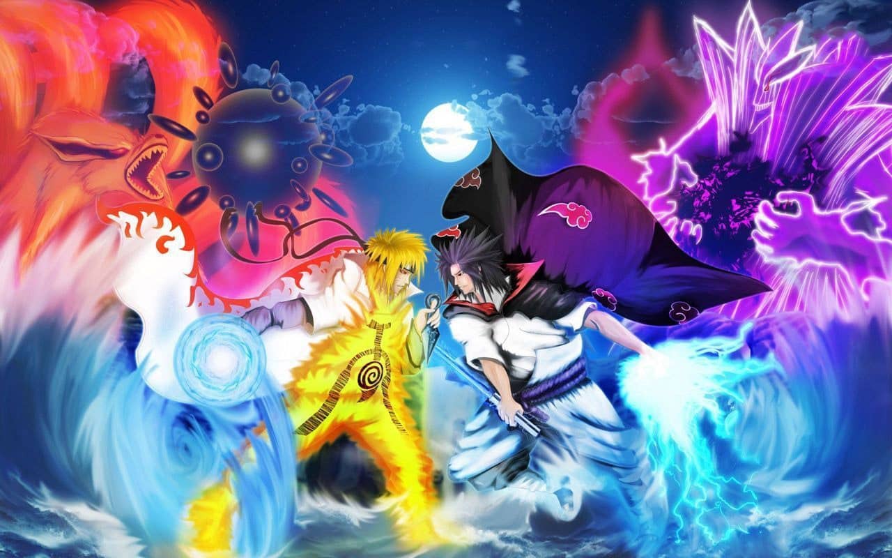 Hình Anime Na-ru-to Lục Đạo vs Sasuke độc đáo