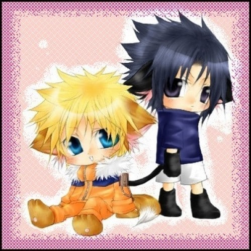 Hình Anime Naruto Và Sasuke chibi đáng yêu dễ thương