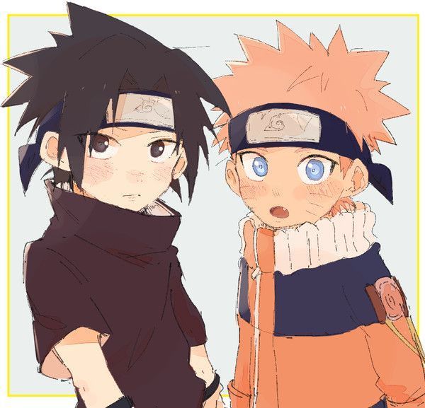 Hình Anime Naruto Và Sasuke cute đáng yêu
