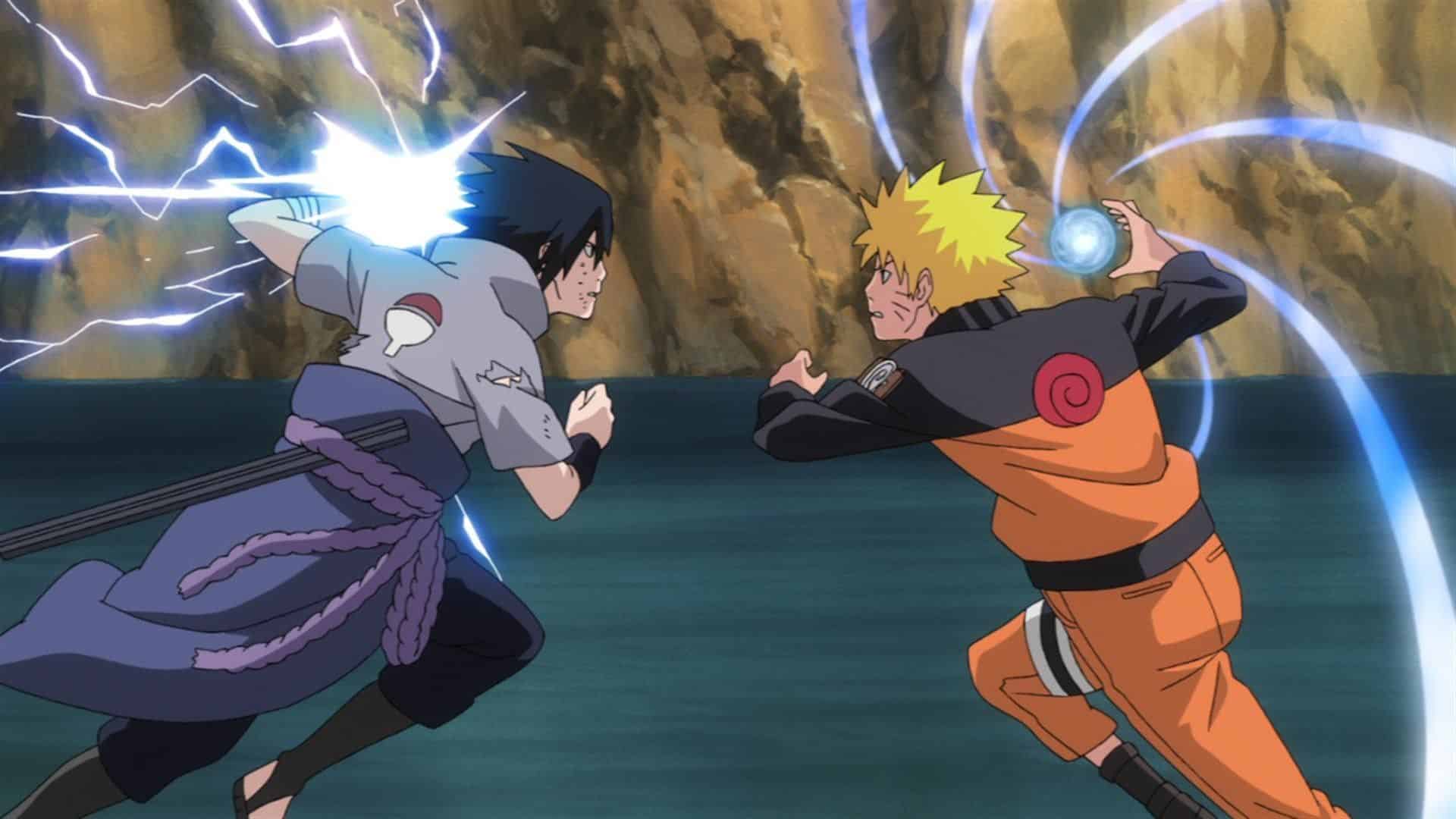 Hình Anime Naruto Và Sasuke đánh nhau ấn tượng