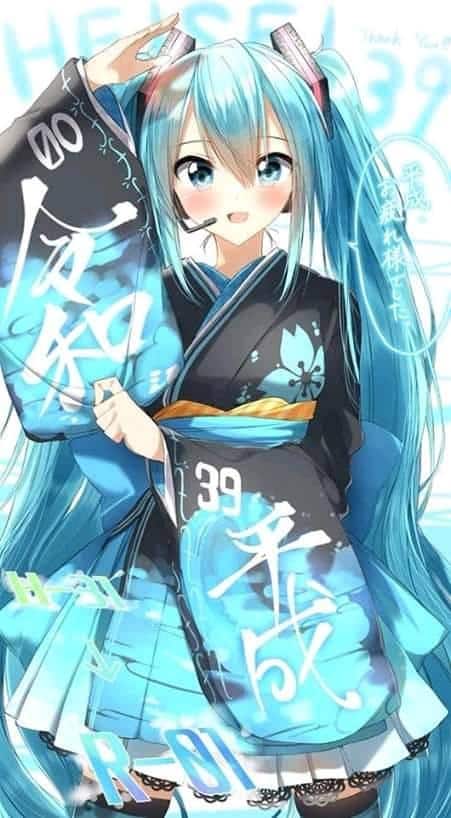 Hình Anime Nữ Mặc Kimono ngắn cá tính