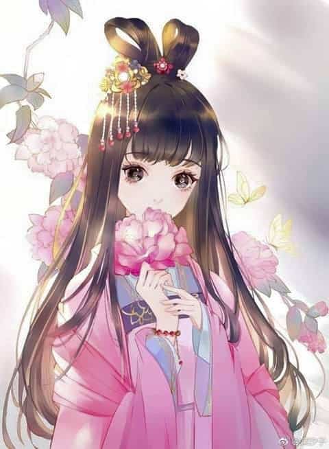 Hình Anime Nữ Mặc Kimono truyền thống