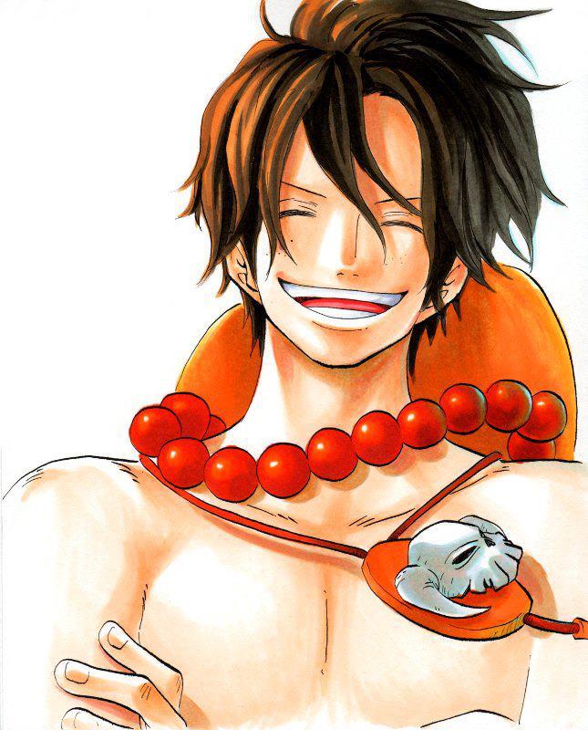 Hình Anime One Piece Ace Ngầu cười thật đẹp