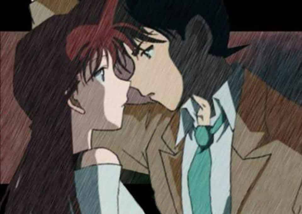 Hình Anime Shinichi và Ran hôn nhau cực lãng mạn