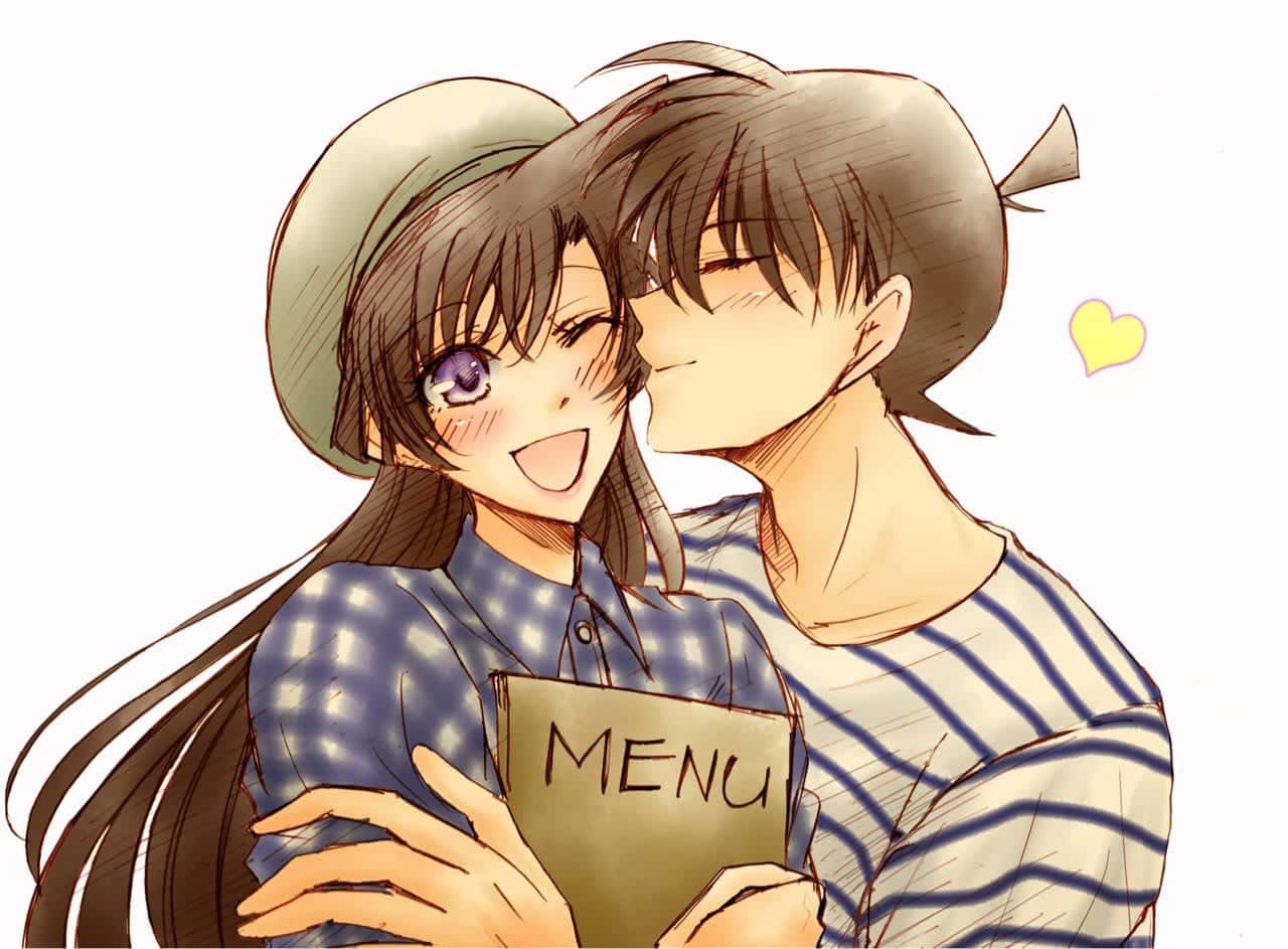 Hình Anime Shinichi và Ran hôn nhau đẹp nhát
