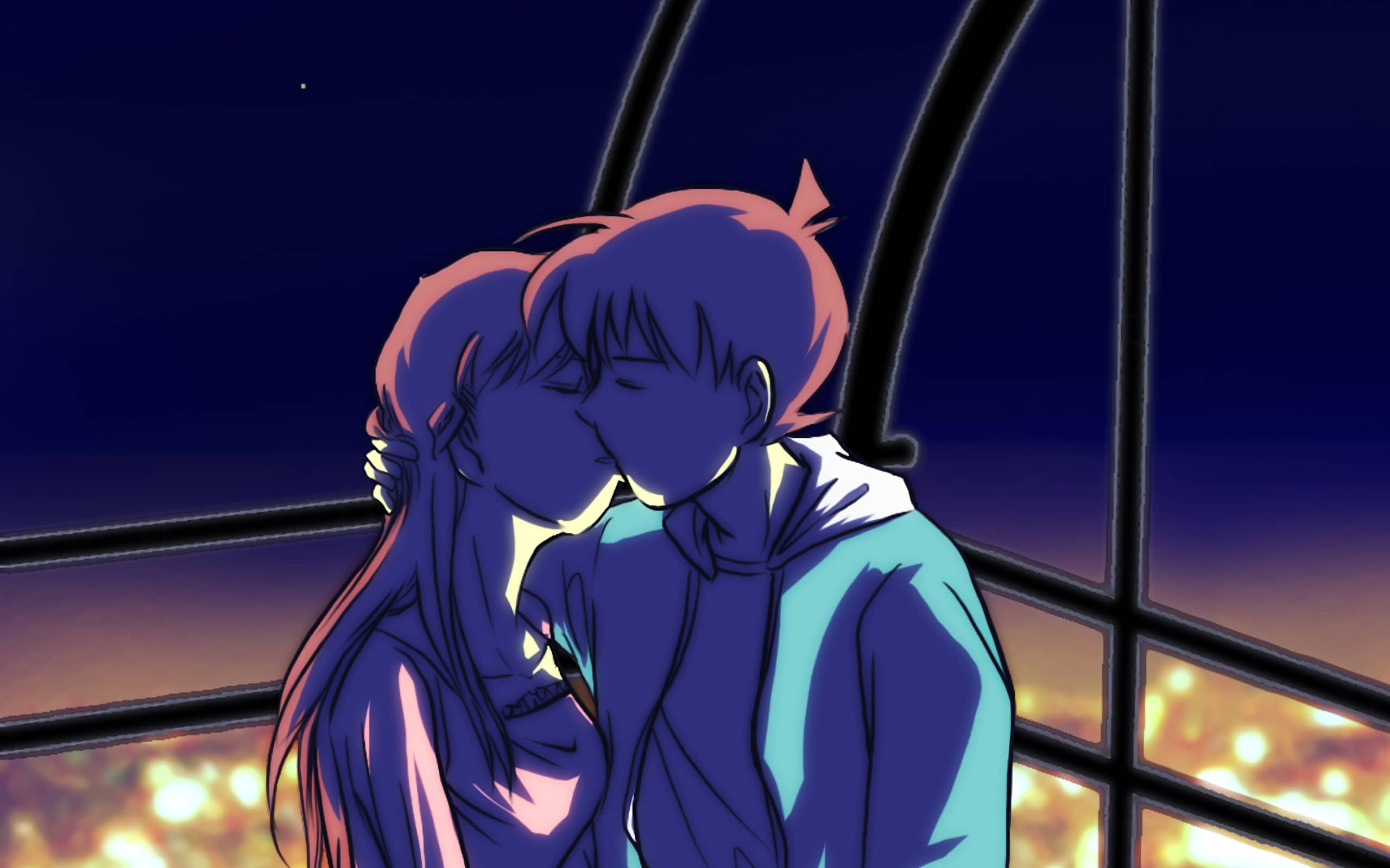 Hình Anime Shinichi và Ran hôn nhau lãng mạn nhất