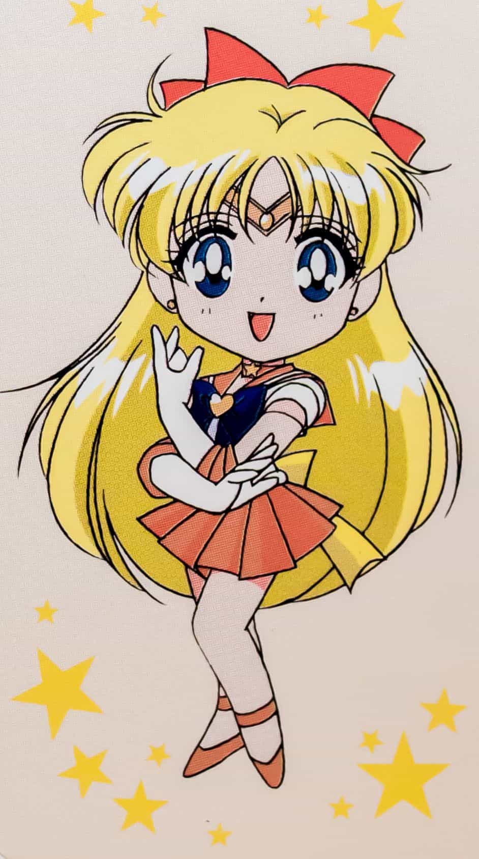 Hình Anime Thủy thủ mặt trăng chibi tóc vàng xinh đẹp
