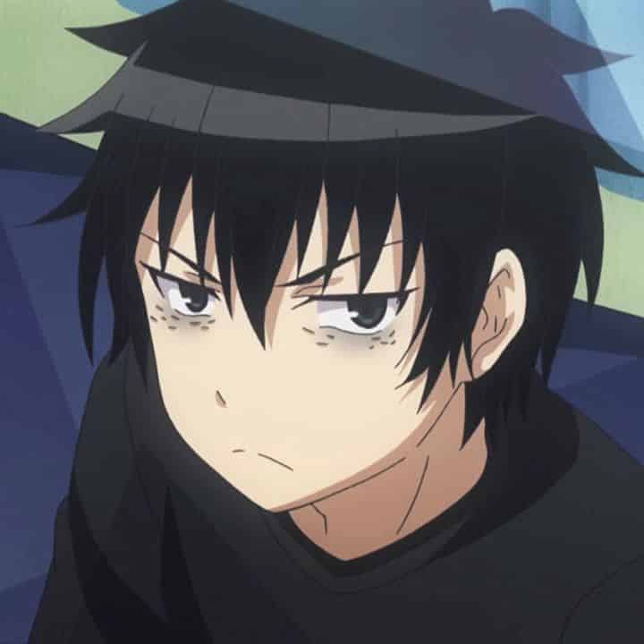 Anime-Bild eines kalten und wütenden Jungen
