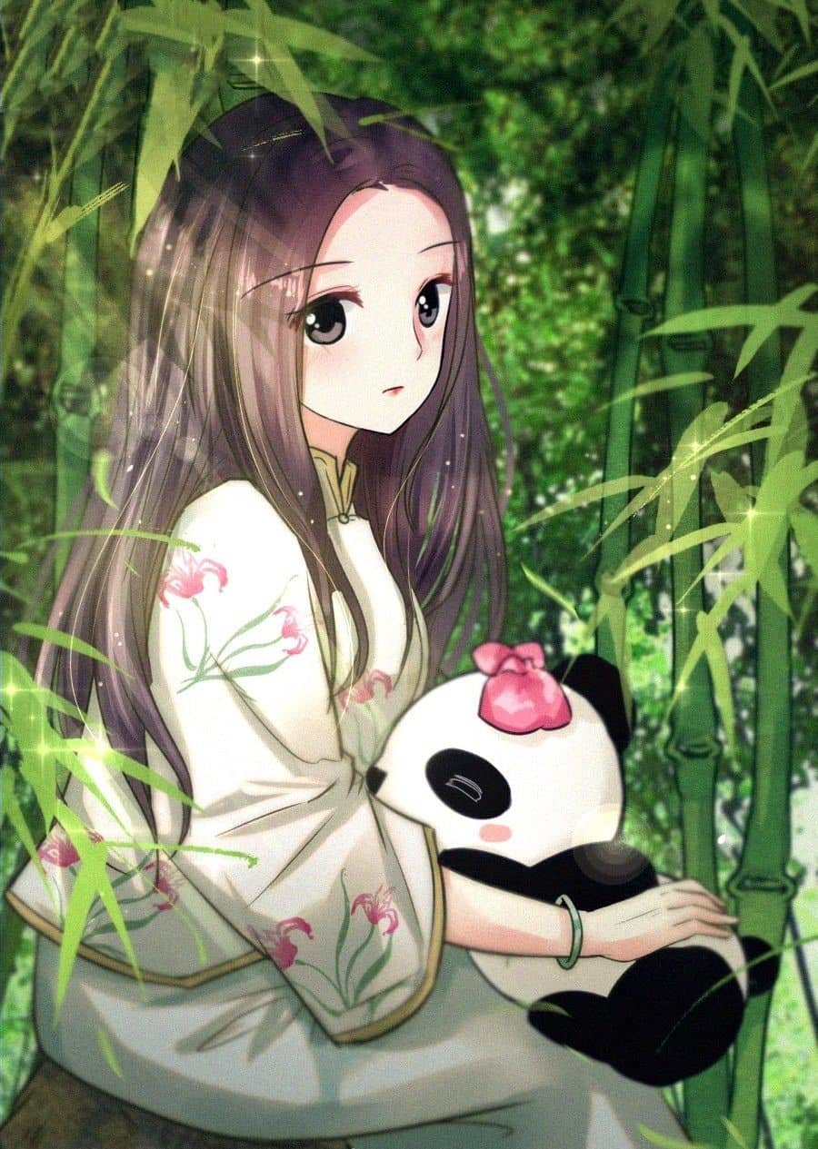 Hình Anime cô gái gấu trúc cute
