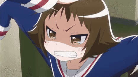 Hình Anime cô gái tức giận cute siêu đáng yêu