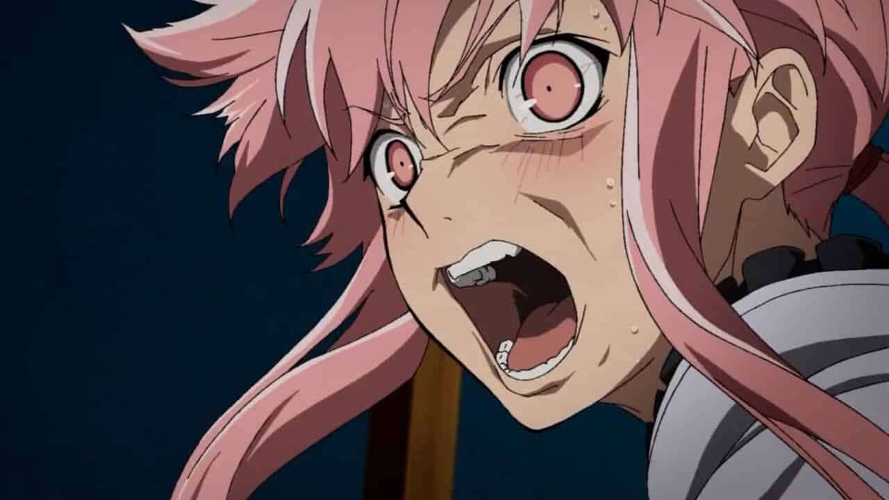 Anime-Bild eines unheimlichen, wütenden Mädchens