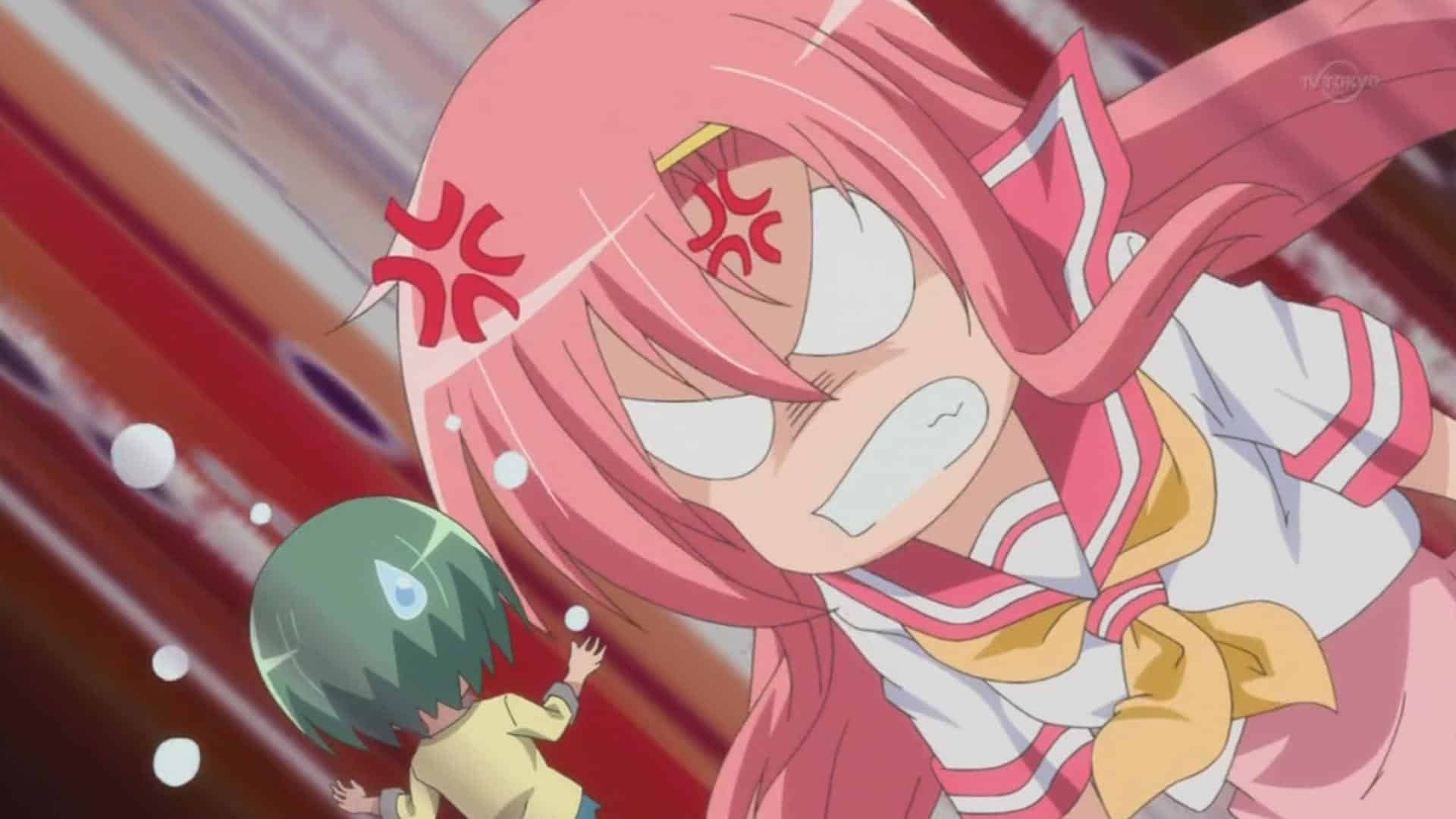 Anime-Mädchen ist so wütend