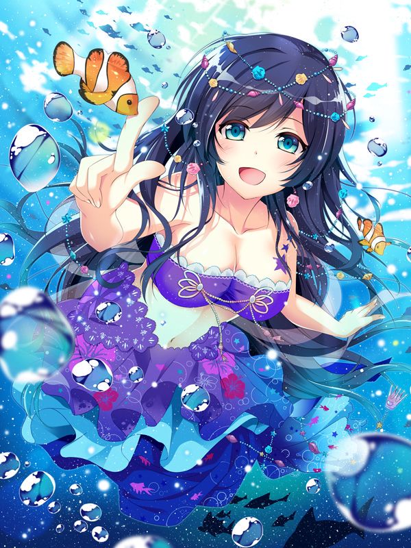 Hình Anime cô gái xinh xắn đi tắm biển