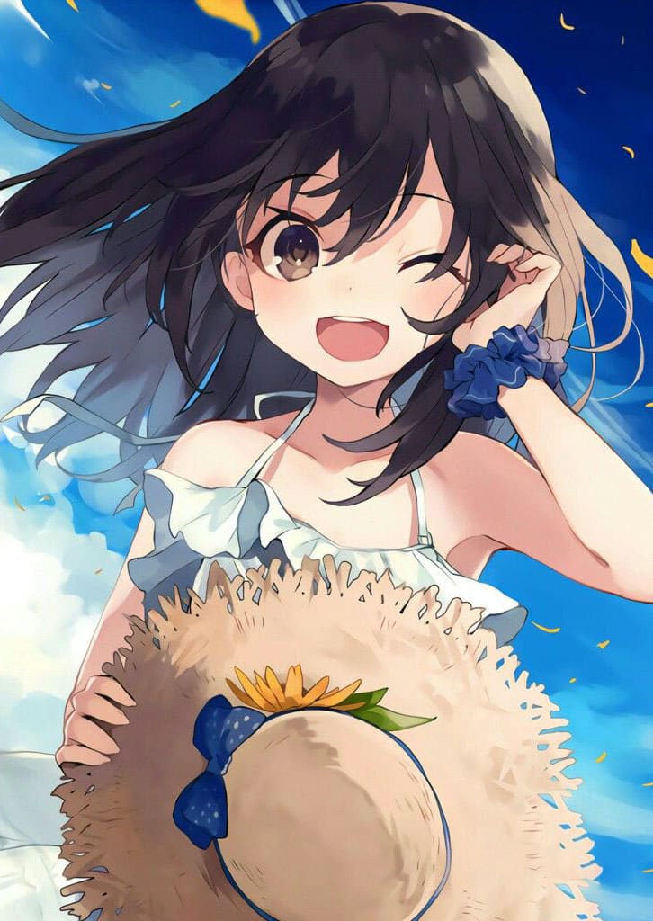 Hình Anime mùa hè girl xinh xắn đáng yêu