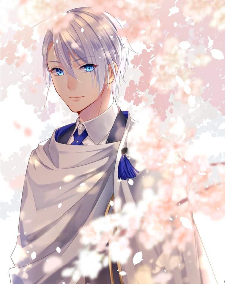 Hình Anime mùa xuân chàng trai và hoa anh đào đẹp nhất