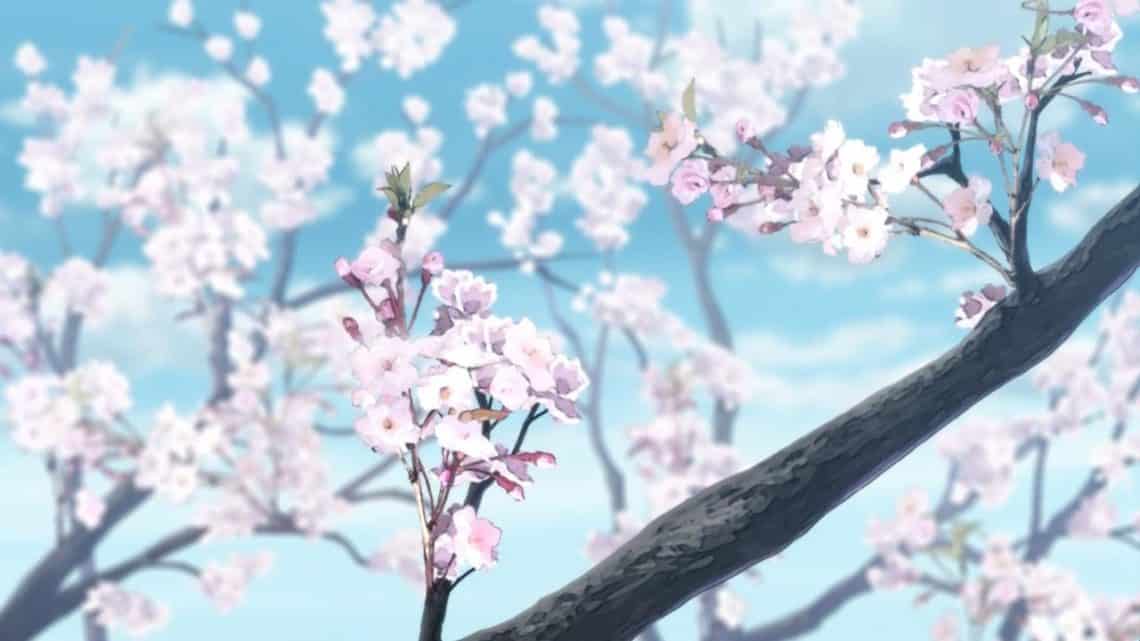 Hình Anime mùa xuân hoa đào nở đẹp nhất