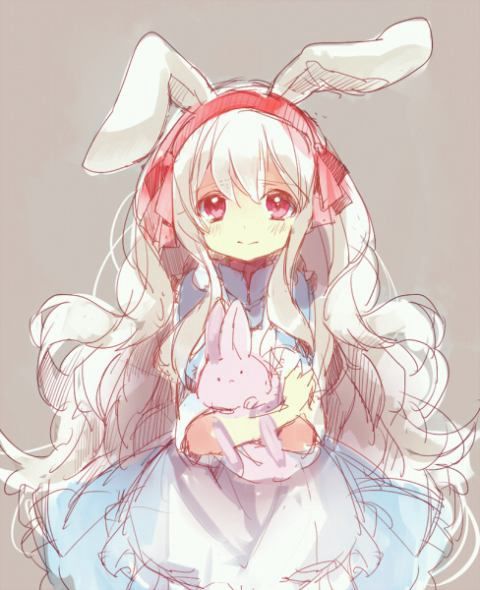 Hình Anime nữ thỏ siêu đáng yêu