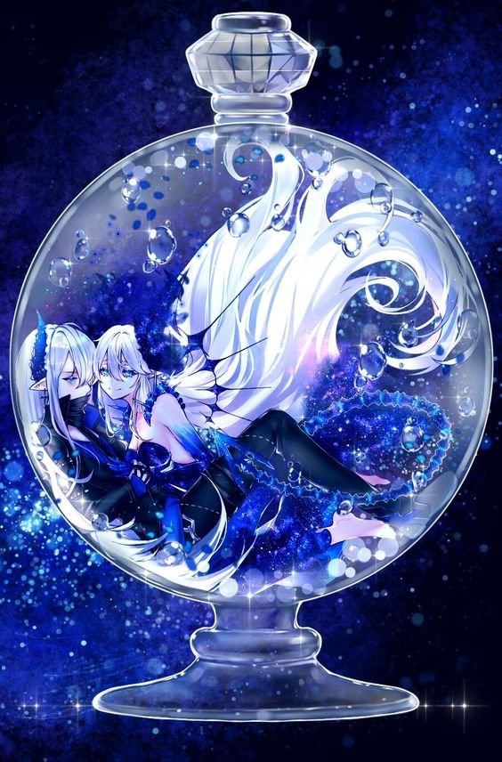 Hình Anime trong lọ thủy tinh tròn đẹp
