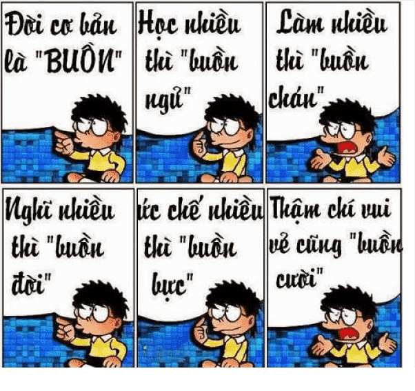 Hình Chế Nobita Buồn đời cơ bản là buồn