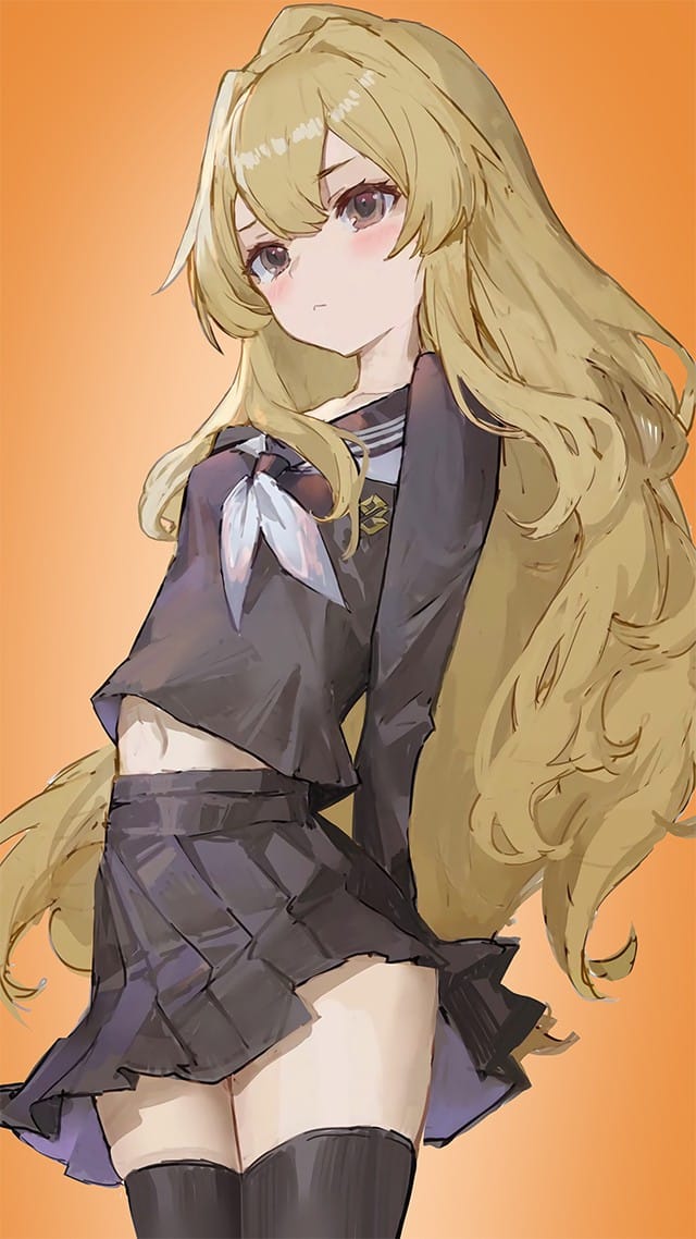 Hình Manga cô gái tóc dài đáng yêu