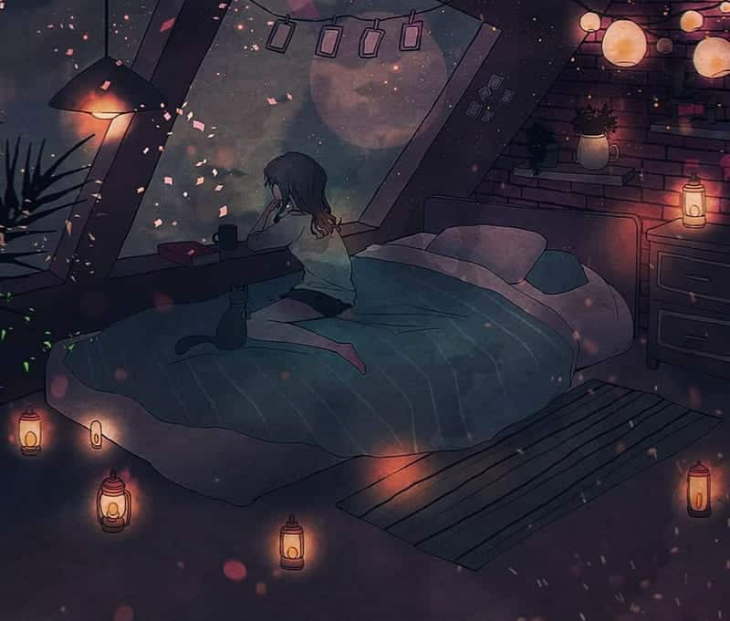 Lofi Chill Anime Girl 4K tải xuống hình nền