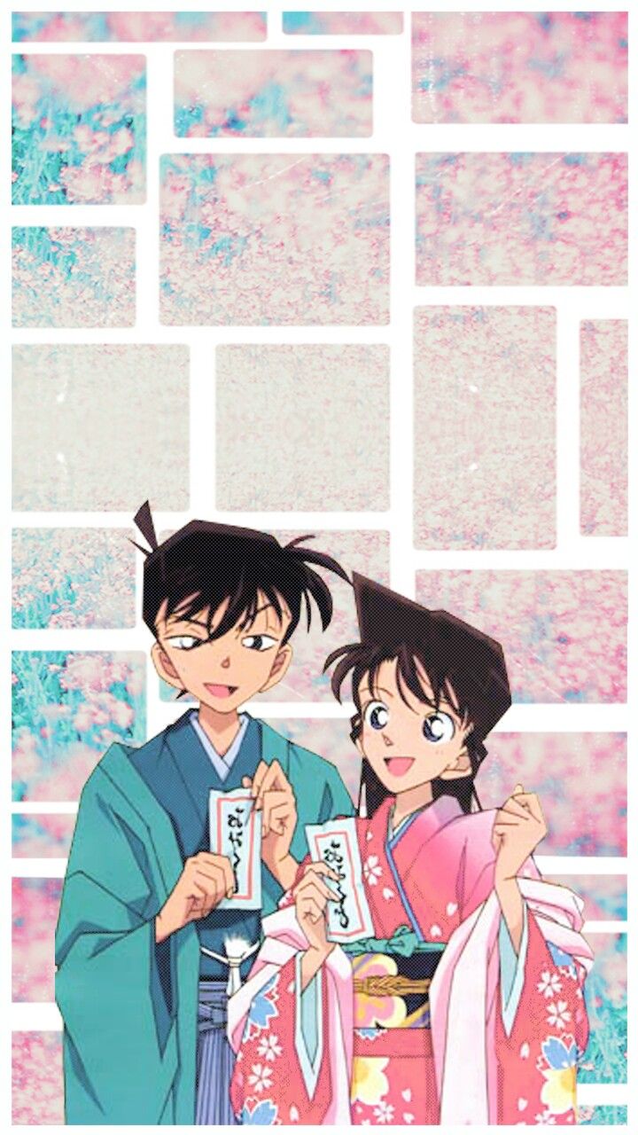 Hình Nền Shinichi Và Ran Cute Cho Điện Thoại dễ thương