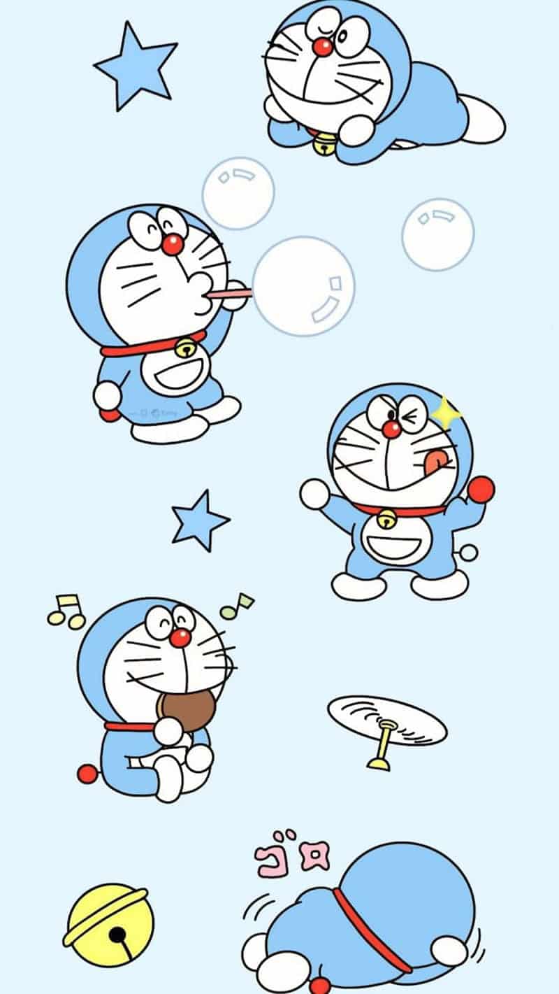 Hình Nền điện thoại Doraemon chibi ngộ nghĩnh