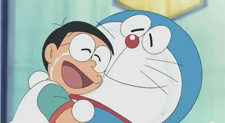 Hình Nobita Buồn Đẹp cùng với Doremon