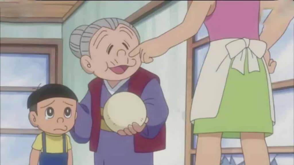 Hình Nobita khóc lúc nhỏ