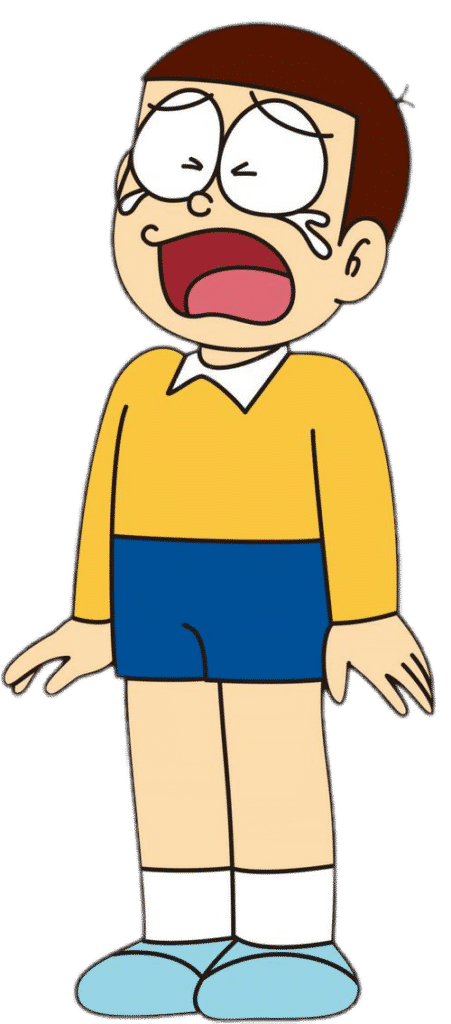 Hình Nobita khóc thật to