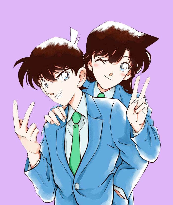Hình Shinichi và Ran ngộ nghĩnh đáng yêu